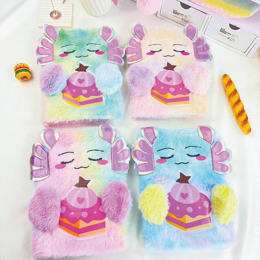 Caderno de pelúcia diário de monstro fofo A5 Caderno de pelúcia diário de monstro fofo A5