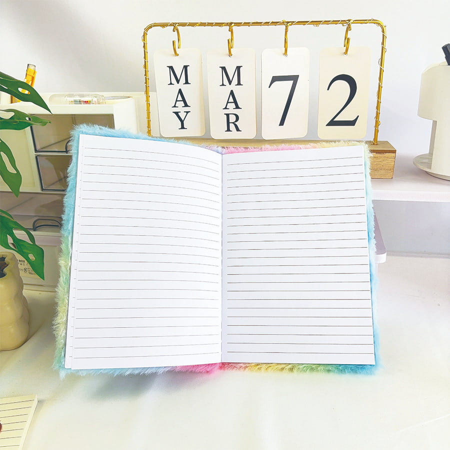 Caderno de pelúcia diário de monstrinho fofo A5