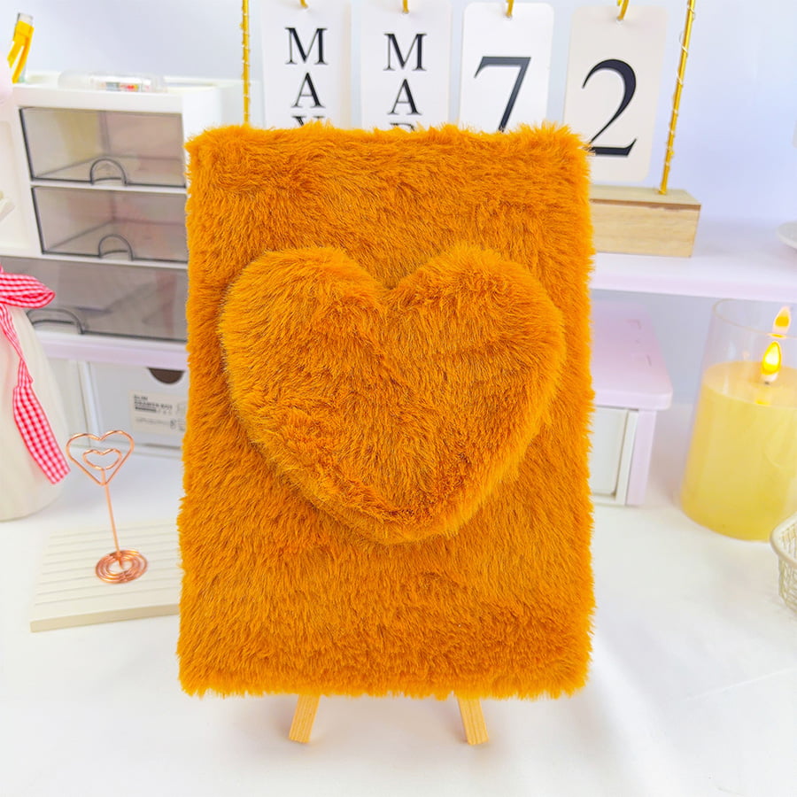 Caderno de pelúcia diário de amor fofo A5